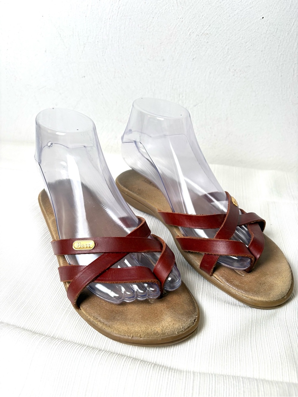 GH Bass Sunjuns SHARON Flat Strappy Thong Sandals CINNAMON Brown/Red FLIPFLOPS 8